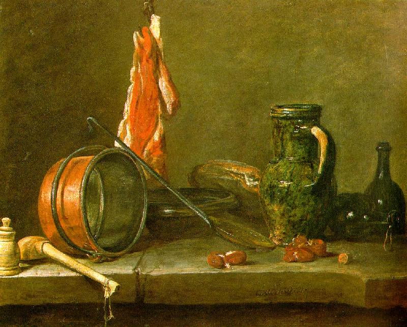 jean-Baptiste-Simeon Chardin A  Lean Diet with Cooking Utensils China oil painting art